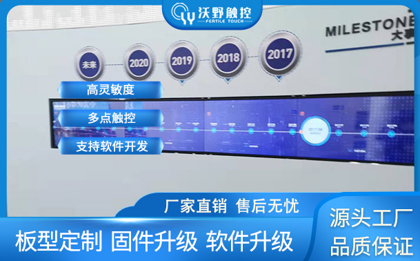 深圳前海55寸1×4拼接弧形10点触摸